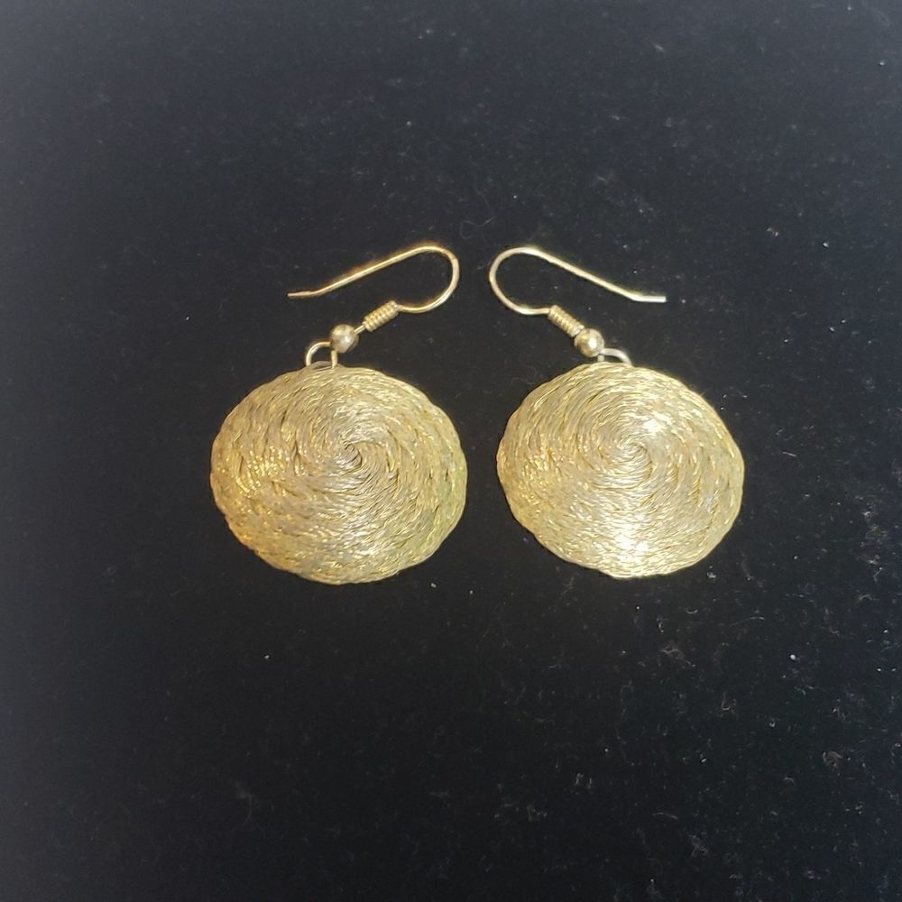 ‎Vintage Golden Grass Mandela Earrings